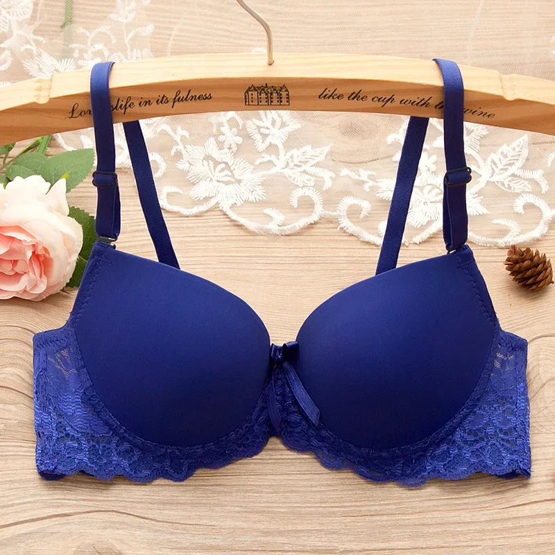 Sutiã Push-Up de Renda Feminino – Lingerie Sexy com Bojo Realçador | Ideal para Seios Pequenos, Confortável