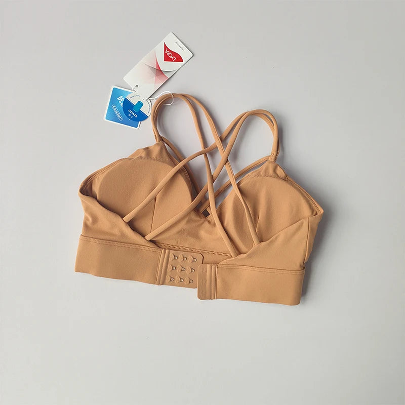 Top/Sutiã Esportivo Feminino – Antisshock, Anti-Flacidez, Costas Abertas, Sem Aro | Corrida, Yoga, Treino e Uso Diário