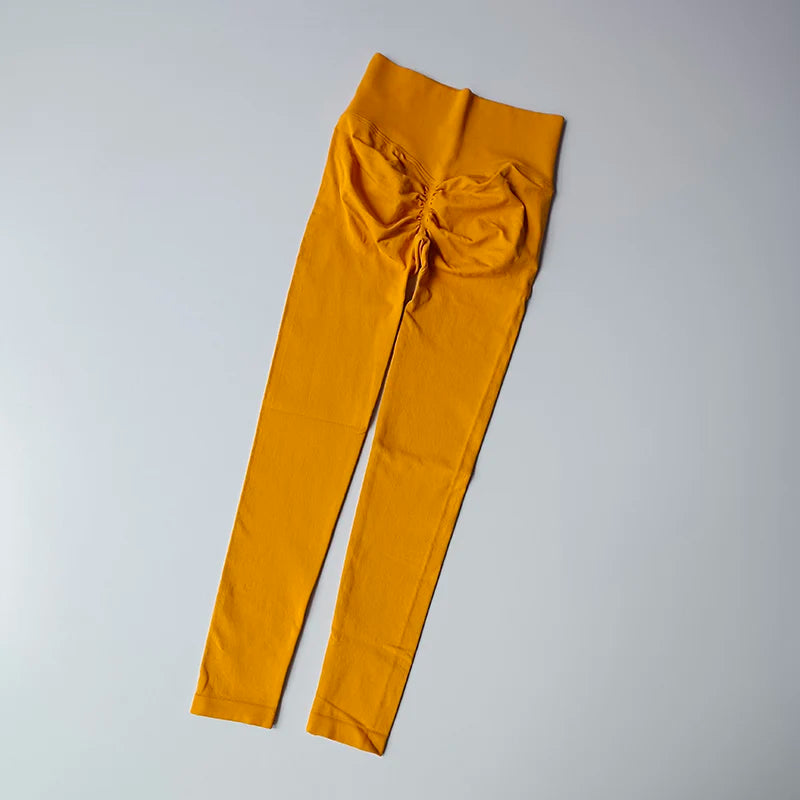 Leggings de Yoga Femininas Sem Costura – Cintura Alta com Efeito Push-Up e Alta Elasticidade