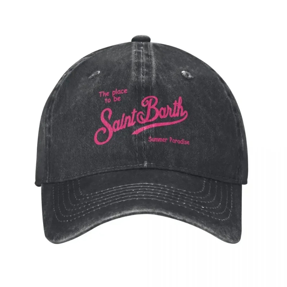 Boné Unissex Estilo Baseball S-Saint B-Barth – Snapback Ajustável em Algodão