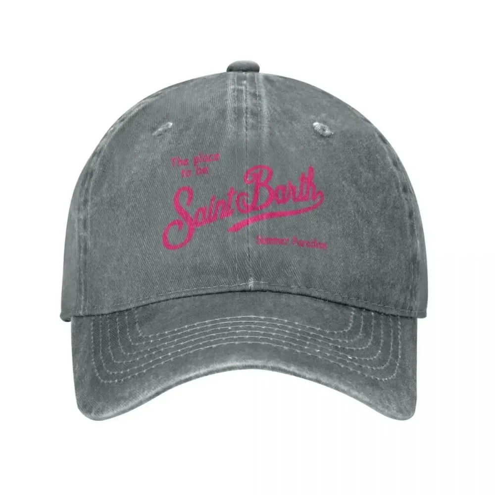 Boné Unissex Estilo Baseball S-Saint B-Barth – Snapback Ajustável em Algodão
