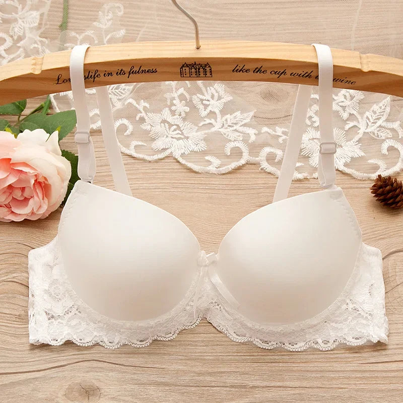 Sutiã Push-Up de Renda Feminino – Lingerie Sexy com Bojo Realçador | Ideal para Seios Pequenos, Confortável