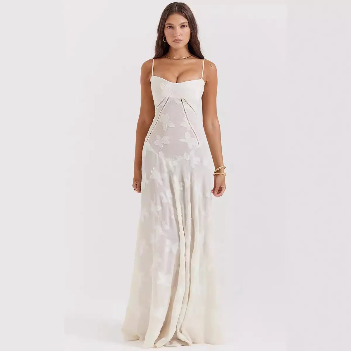 Vestido Feminino Sexy com Renda e Gola Halter – Estilo Fada | Primavera/Verão