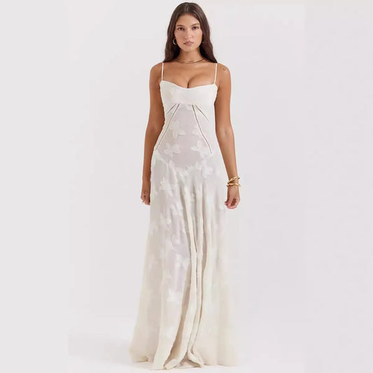 Vestido Feminino Sexy com Renda e Gola Halter – Estilo Fada | Primavera/Verão