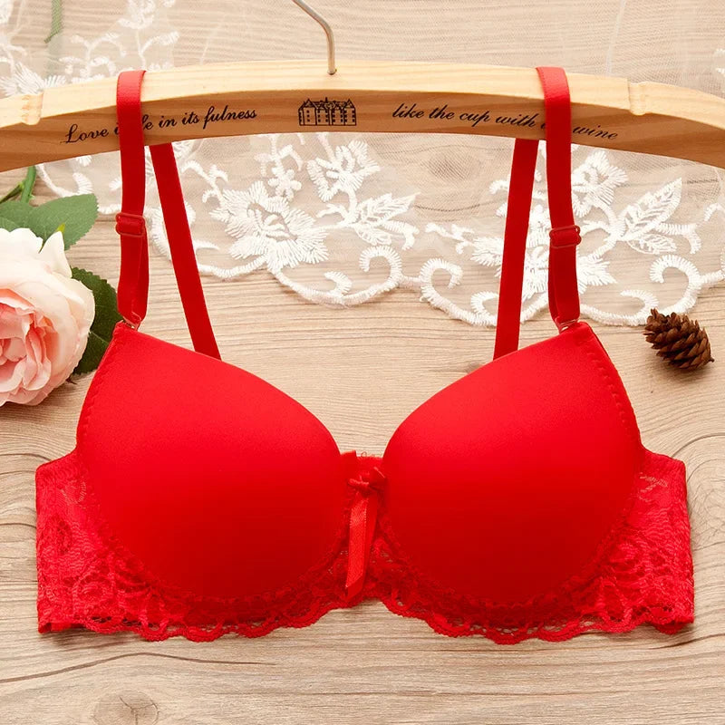 Sutiã Push-Up de Renda Feminino – Lingerie Sexy com Bojo Realçador | Ideal para Seios Pequenos, Confortável