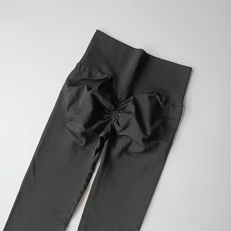 Leggings de Yoga Femininas Sem Costura – Cintura Alta com Efeito Push-Up e Alta Elasticidade