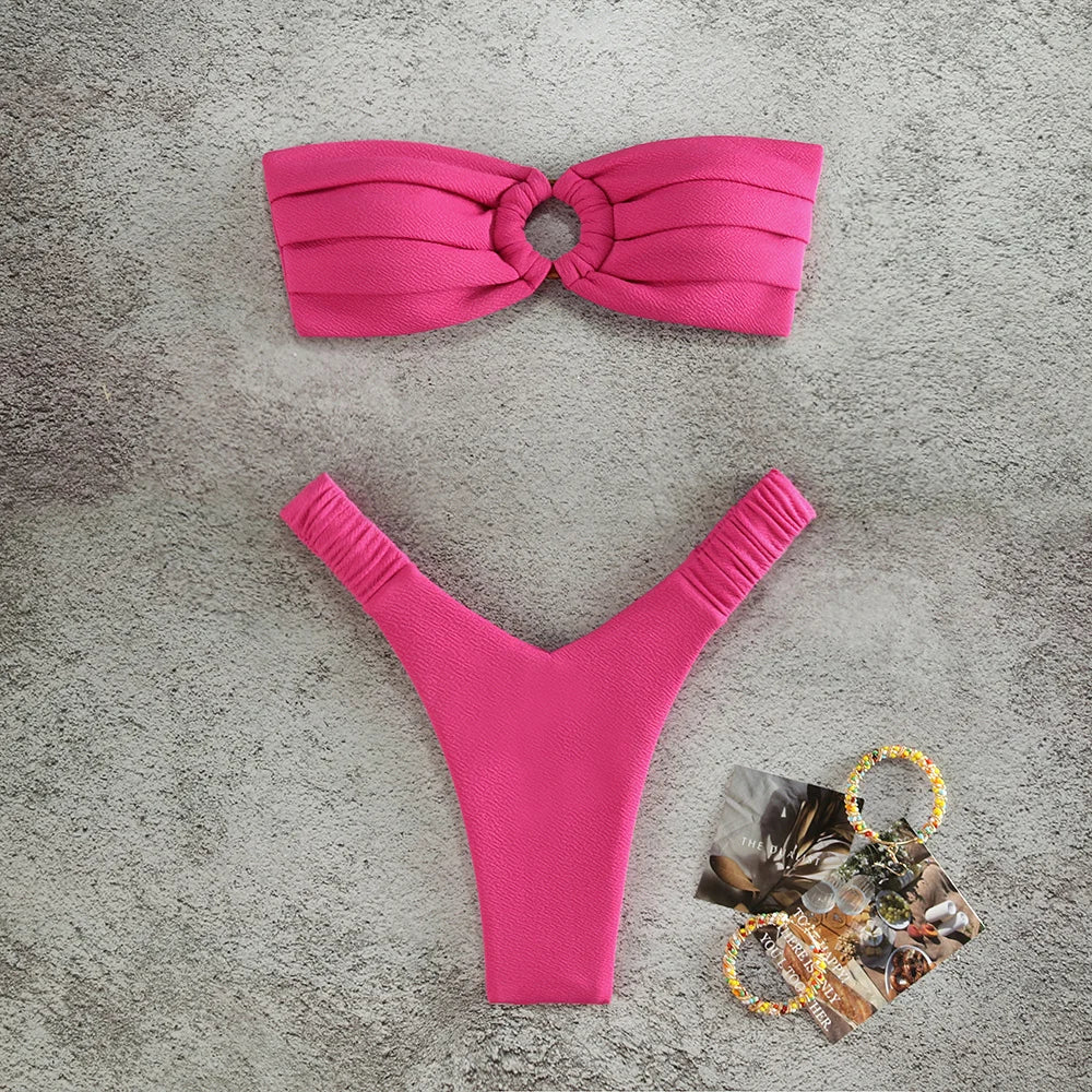 Biquíni Push-Up Feminino Sexy – Modelo Micro com Tanga Cavada e Top Estruturado | Look Praia