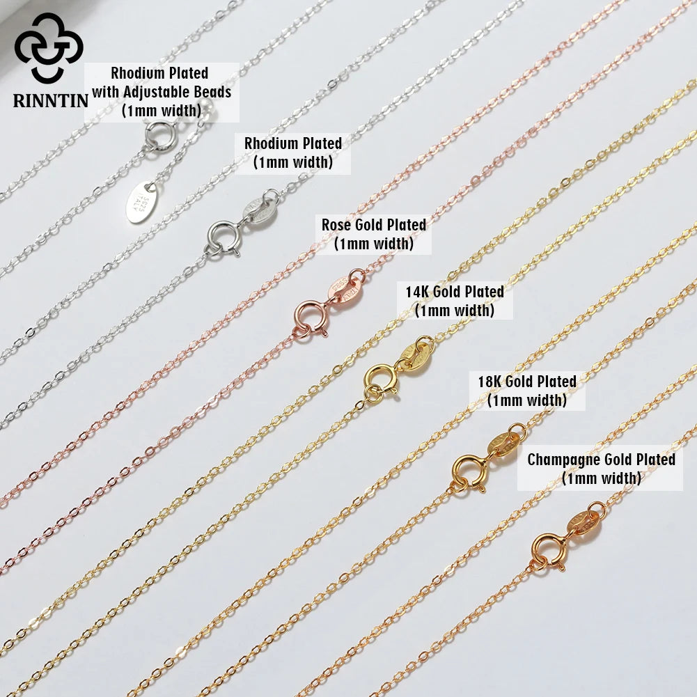 Colar Feminino em Prata 925 com Banho de Ouro Rosa – Corrente Fina Estilo Cable Link | Elegância Minimalista