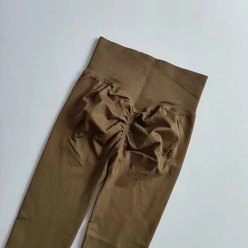 Leggings de Yoga Femininas Sem Costura – Cintura Alta com Efeito Push-Up e Alta Elasticidade