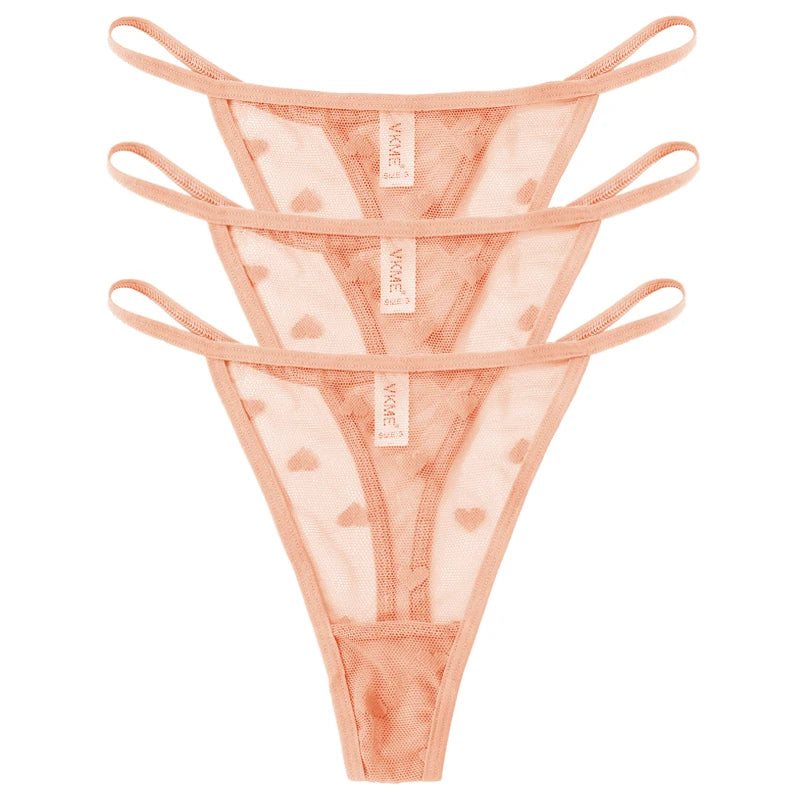 Esse kit com 3 calcinhas fio dental em renda transparente é a escolha certa para quem ama lingerie sexy, leve e confortável.