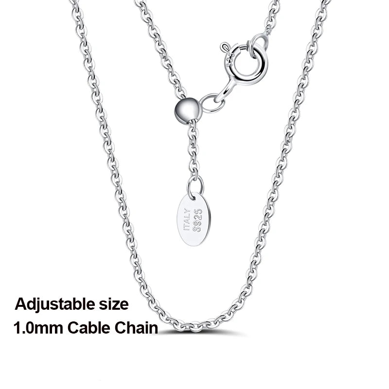 Colar Feminino em Prata 925 com Banho de Ouro Rosa – Corrente Fina Estilo Cable Link | Elegância Minimalista