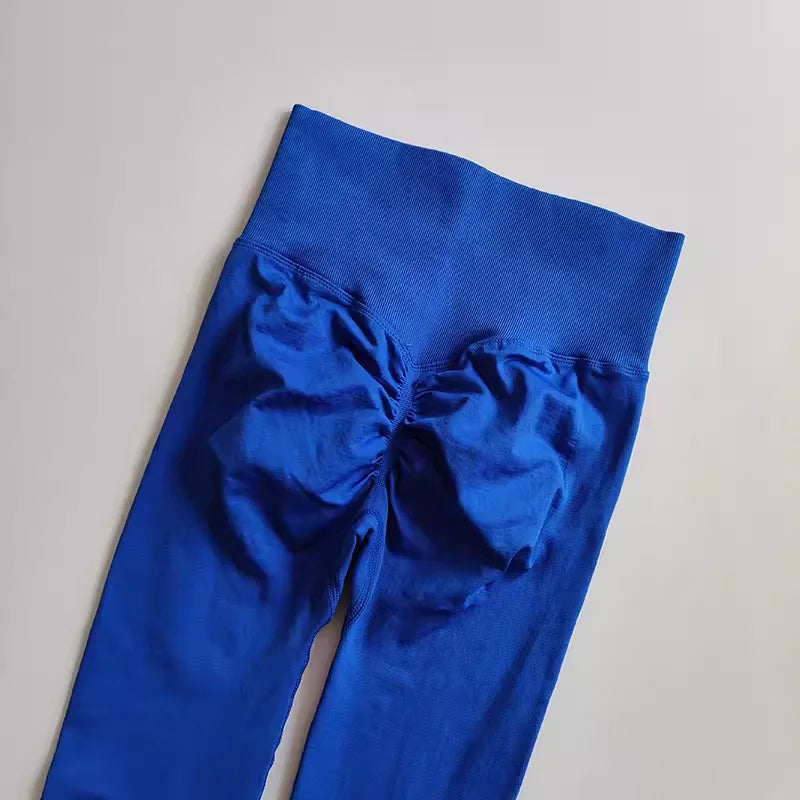 Leggings de Yoga Femininas Sem Costura – Cintura Alta com Efeito Push-Up e Alta Elasticidade