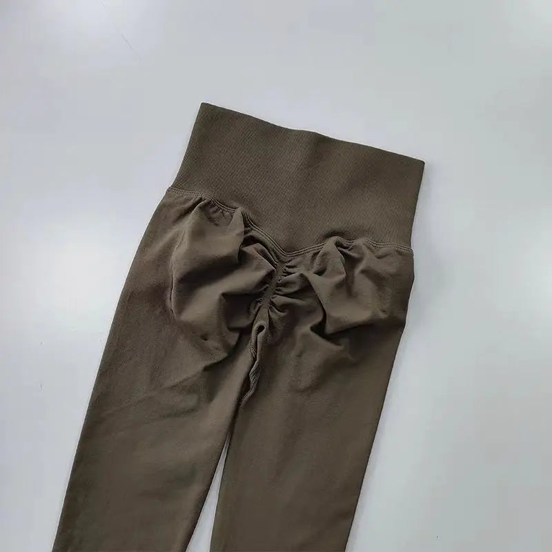 Leggings de Yoga Femininas Sem Costura – Cintura Alta com Efeito Push-Up e Alta Elasticidade