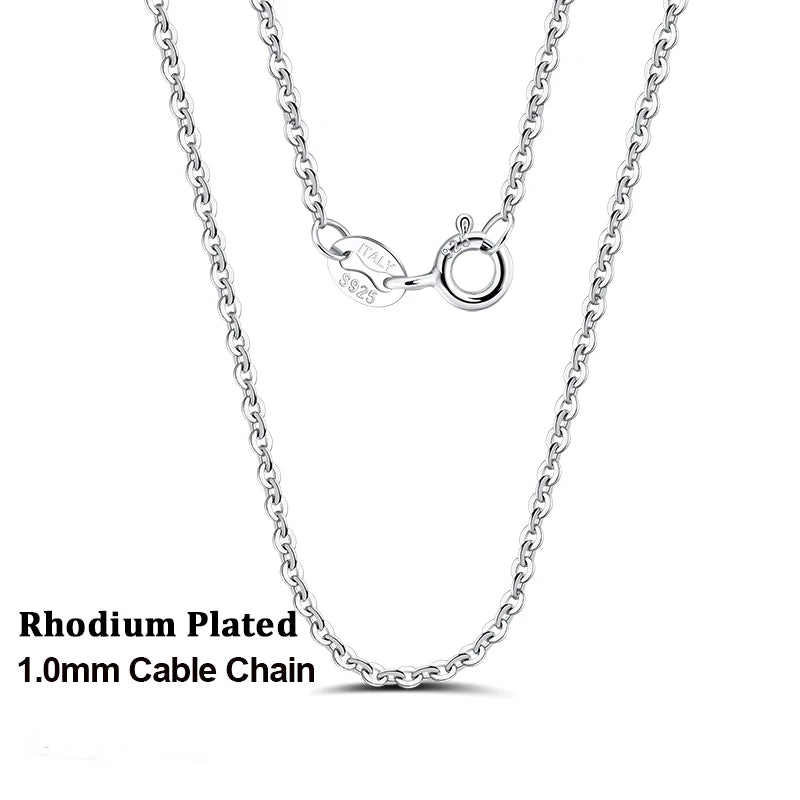 Colar Feminino em Prata 925 com Banho de Ouro Rosa – Corrente Fina Estilo Cable Link | Elegância Minimalista