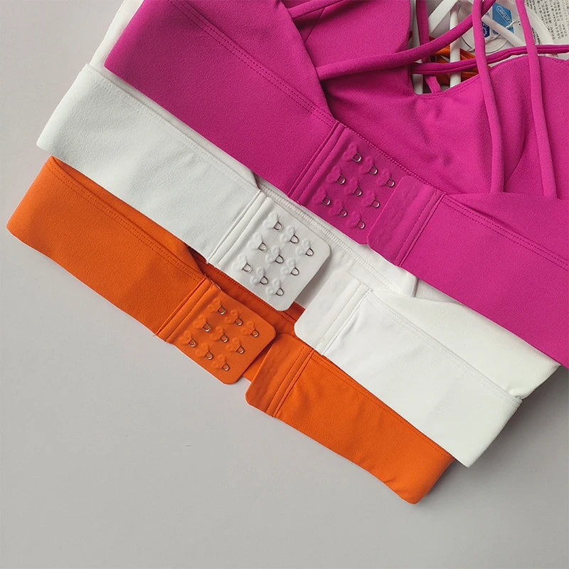 Top/Sutiã Esportivo Feminino  – Antisshock, Anti-Flacidez, Costas Abertas, Sem Aro | Corrida, Yoga, Treino e Uso Diário