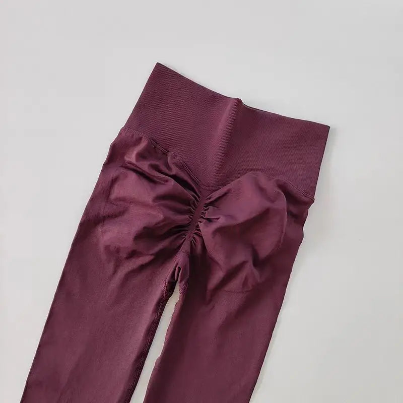 Leggings de Yoga Femininas Sem Costura – Cintura Alta com Efeito Push-Up e Alta Elasticidade