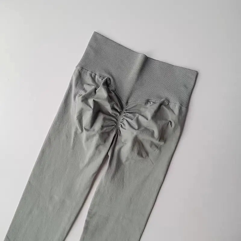 Leggings de Yoga Femininas Sem Costura – Cintura Alta com Efeito Push-Up e Alta Elasticidade