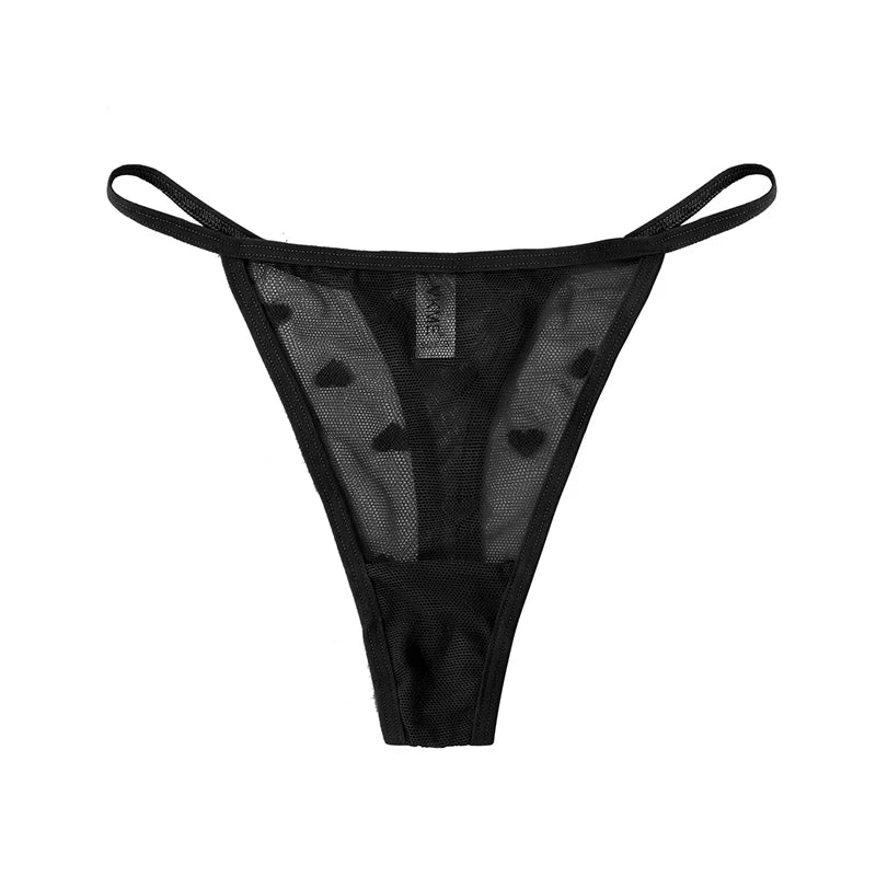 Esse kit com 3 calcinhas fio dental em renda transparente é a escolha certa para quem ama lingerie sexy, leve e confortável.